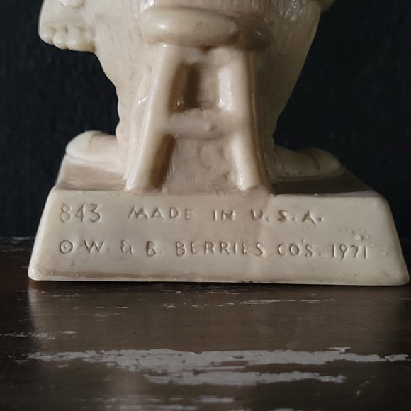 Vintage Russ Berries Resin Figure Work is a Four Letter Word c 1971 - Picture 7 of 7